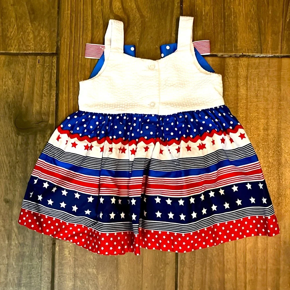 NWOT INFANT GIRLS PATRIOTIC DRESS : SIZE 6/9 MONTHS - Picture 2 of 2